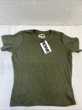 ROWE Olive Short Sleeve Crew Tee Womens XS